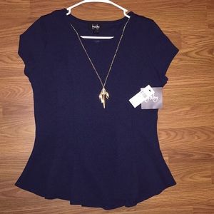 A navy blue blouses by (by&by)